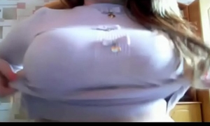 Horny legal age teenager with giant milk cans play with her toy on web camera - camshot.us