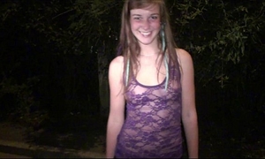 Hot blond legal age teenager alexis crystal in her 1st public group-sex
