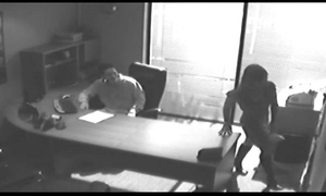 Office tryst acquires caught on cctv and oozed